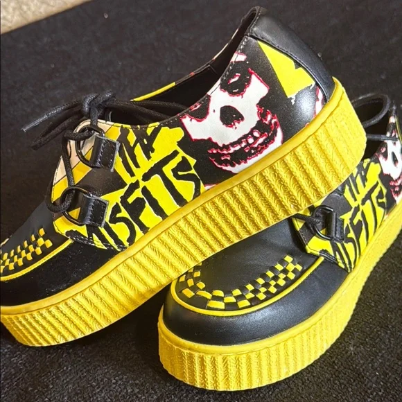 Krypt Misfits Horror Business Creeper Shoe Black/yellow Size 8 - Picture 5 of 5